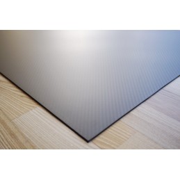 1000 x 500 carbon fibre plate, twill weave, matte anti glare
