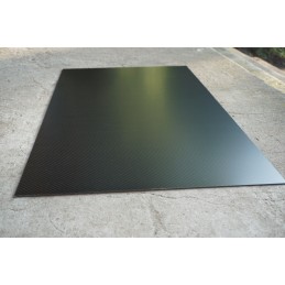 1000 x 500 carbon fibre plate, twill weave, matte