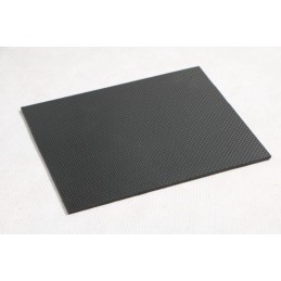 0,3 mm, 500 x 500 carbon fibre plate, twill weave, matte