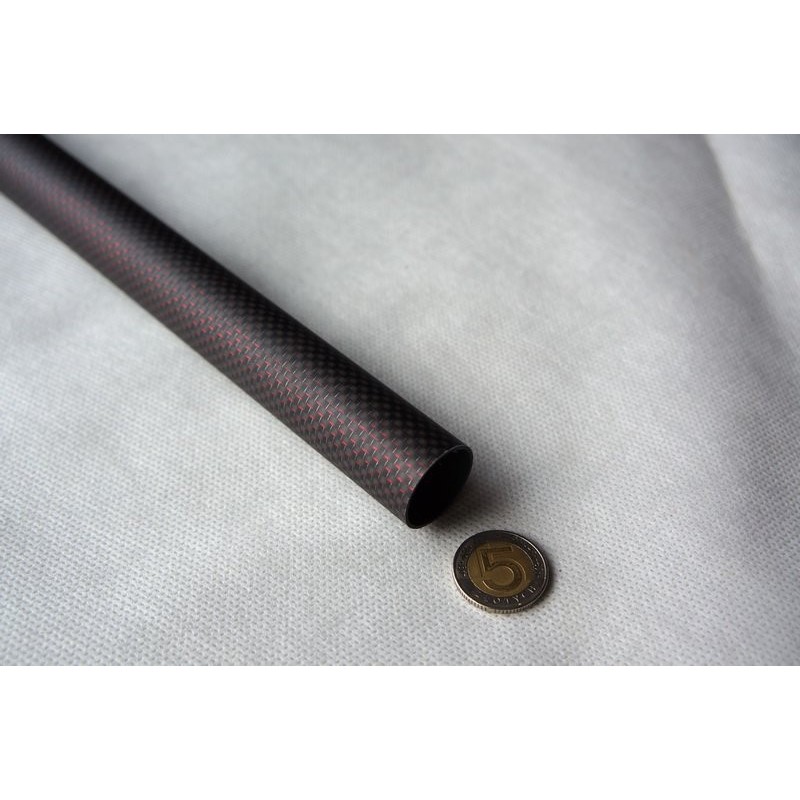 25 x 23 x 1000 plain weave, matte - red thread 25 x 23 x 1000 plain weave, matte - red thread