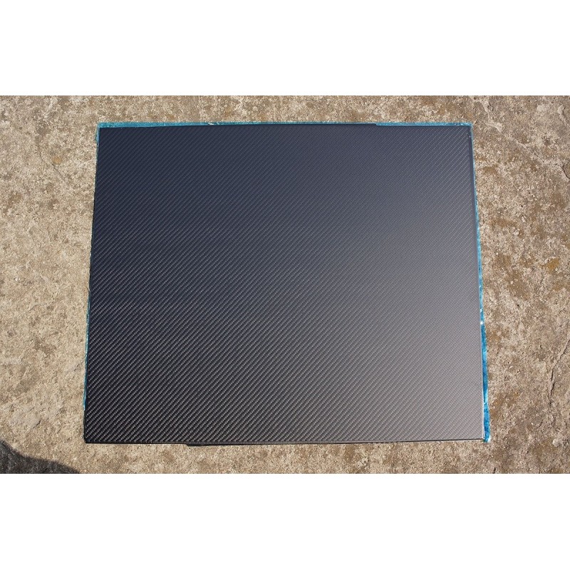 600 x 500 carbon fibre plate, twill weave, matte anti glare