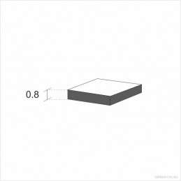 0.8 mm, 500 x 500 płyta węglowa, splot ukośny, matowa