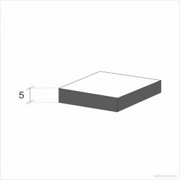 5 mm, 500 x 500 płyta węglowa, splot ukośny, matowa