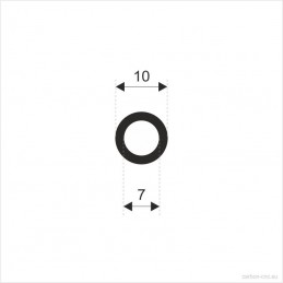 10 x 7 x 1000 winded tube, grinded, matte