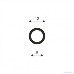12 x 9 x 1000 winded tube, grinded, matte
