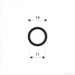 14 x 11 x 1000 winded tube, grinded, matte