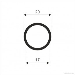 20 x 17 x 1000 winded tube, grinded, matte