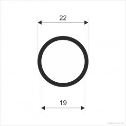 22 x 19 x 1000 winded tube, grinded, matte