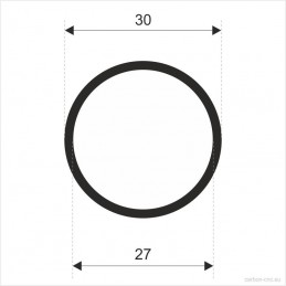 30 x 27 x 1000 winded tube, grinded, matte